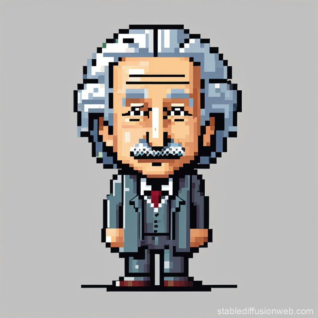 Wallpaper #DvDqf5cBi4JM6agGkSFT146 Albert Einstein Pixel Art Character Stable Diffusion Online