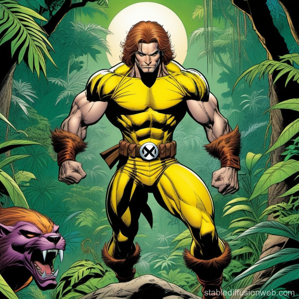 Wallpaper #SJ0lZJcBkAG5jTCHD7CY17 Jim Lees Savage Rogue Poses in Jungle Stable Diffusion Online