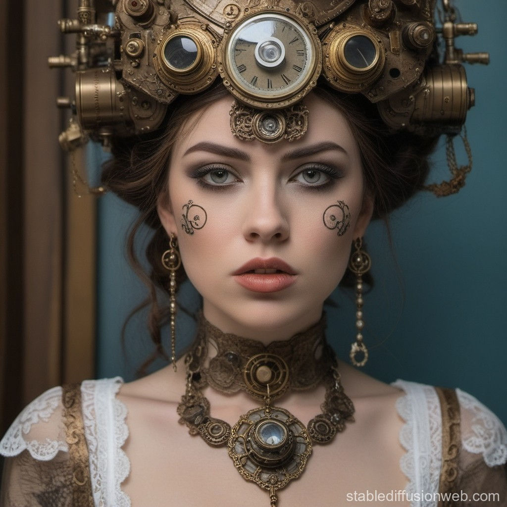 Wallpaper #K_BLfJcBi4JM6agGTB42152 Steampunk Details Enhancing Serious Expression Stable Diffusion Online
