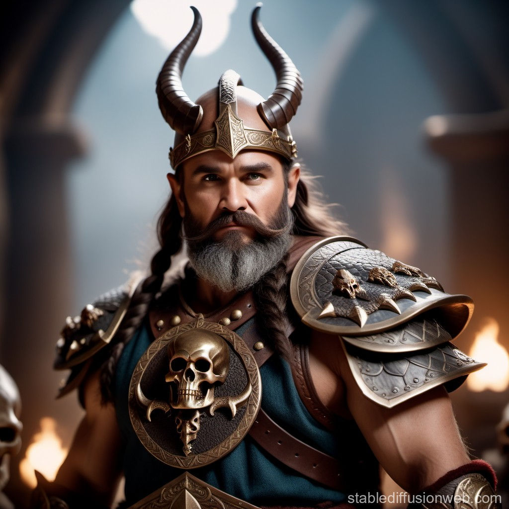 Wallpaper #avA6gJcBi4JM6agGWiFc120 Realistic Dwarf Warrior with Dragon Skulls Stable Diffusion Online