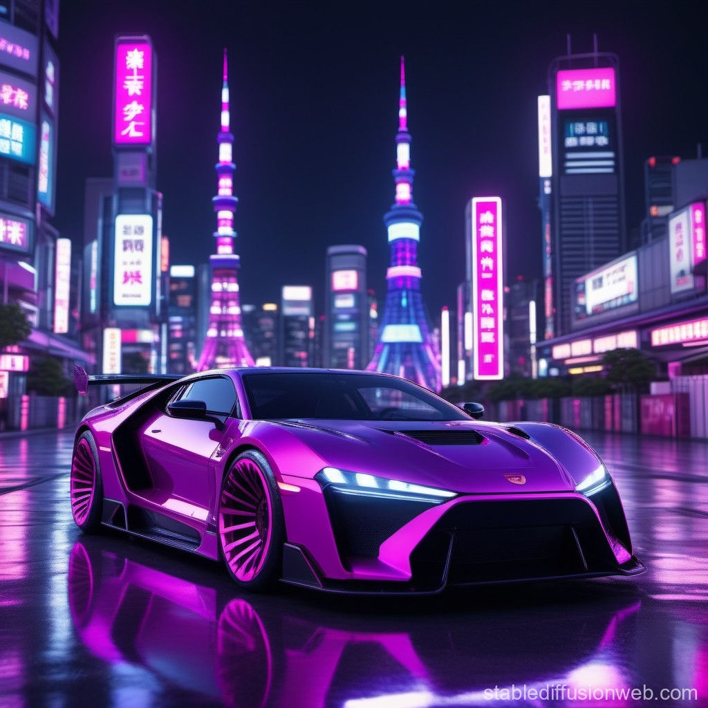 Wallpaper #sSbXl5cBNyflpn9rXYZh131 Tokyo Skyline Through Car Front View Stable Diffusion Online