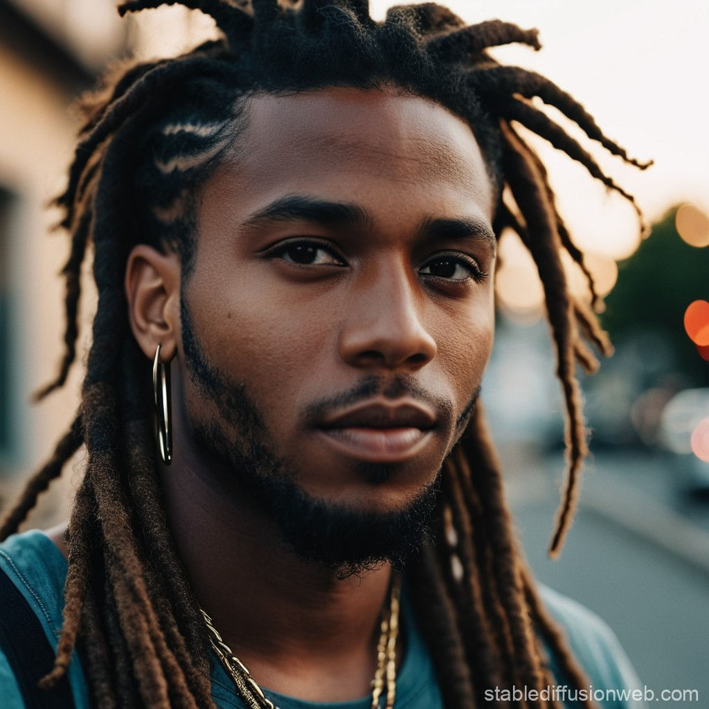 Wallpaper #XJ0IZ5cBkAG5jTCHDbOy139 Portrait of a Black Man with Dreadlocks Stable Diffusion Online