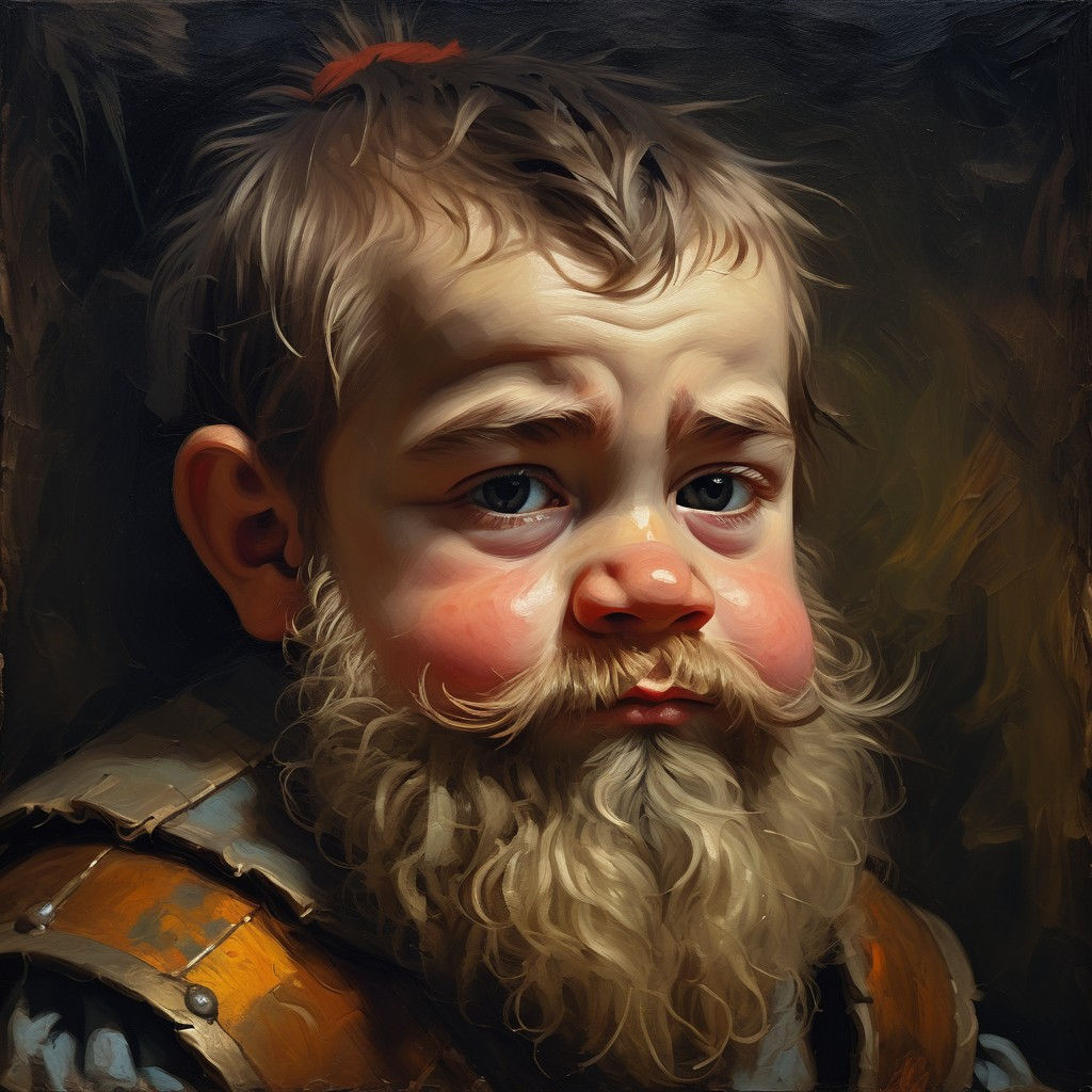 Wallpaper #avA6gJcBi4JM6agGWiFc86 Medieval Dwarf Portrait Oil Painting Stable Diffusion Online