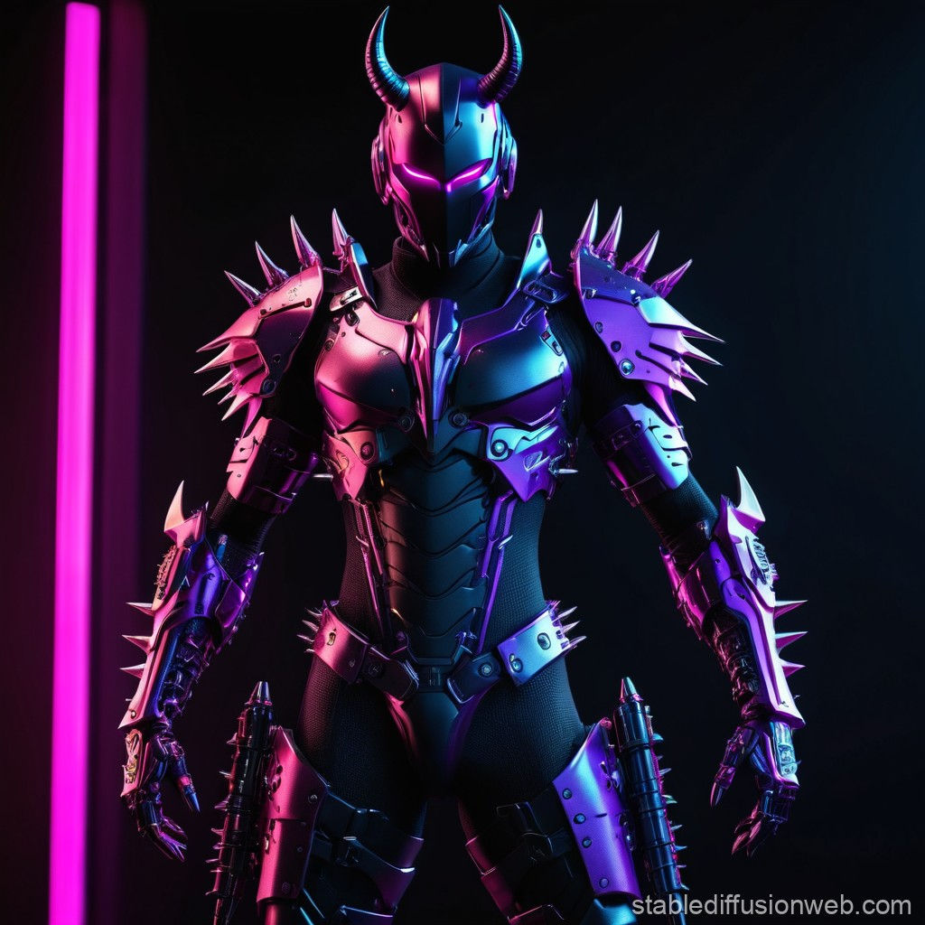 Wallpaper #1bjB1ZIBJvJKYCmEENp9444 Cyberpunk Devil in Full Body Armor Stable Diffusion Online