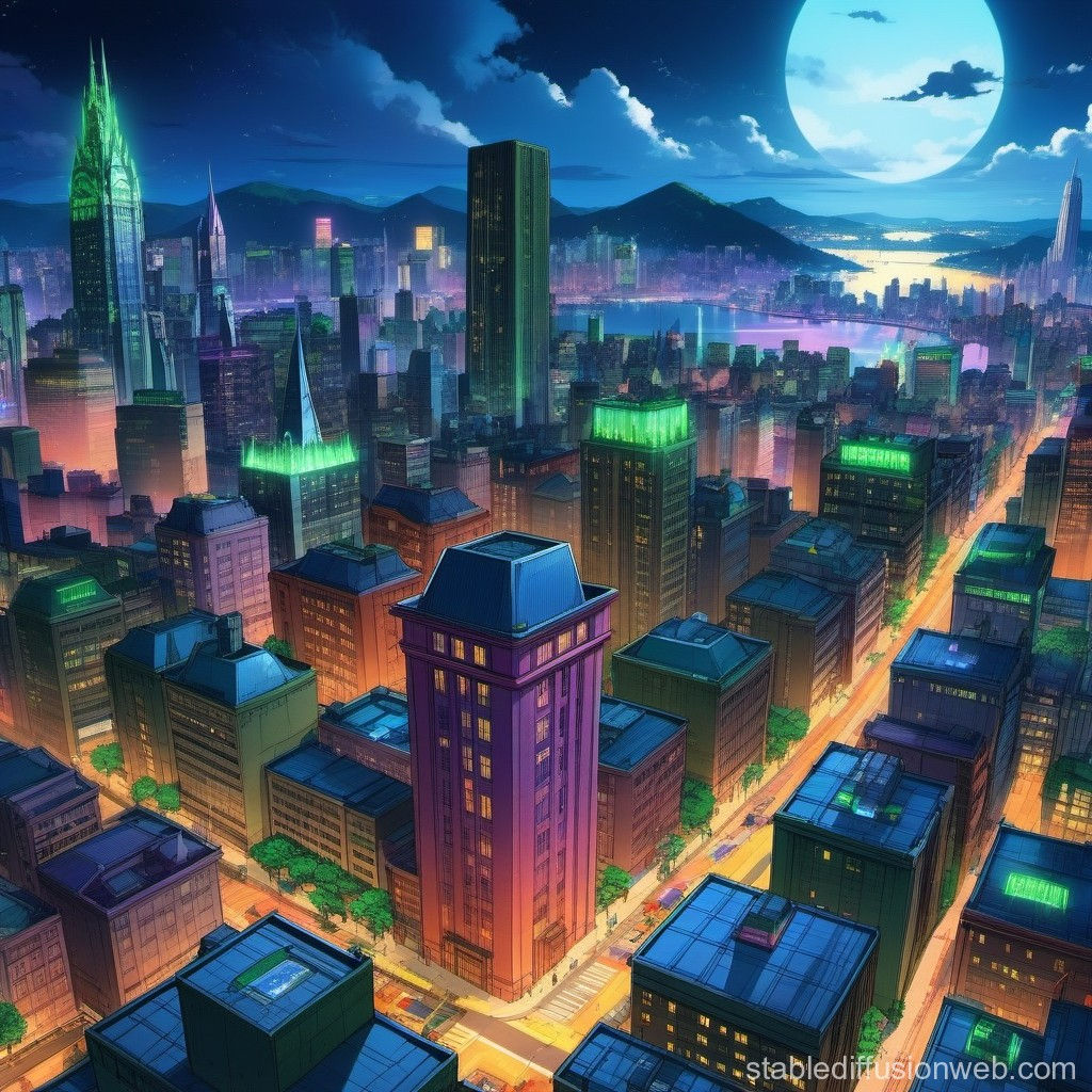 Wallpaper #P4vudpcBcm9NJah-5Xna135 Gotham City Rooftop Scene Prompts Stable Diffusion Online