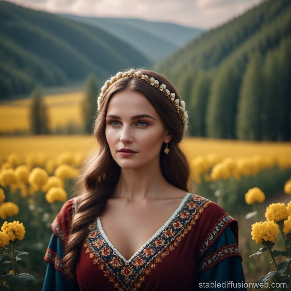 Wallpaper #42exDJMBSpphPi3-h9_r528 Ukrainian Woman in Pixel Art Stable Diffusion Online