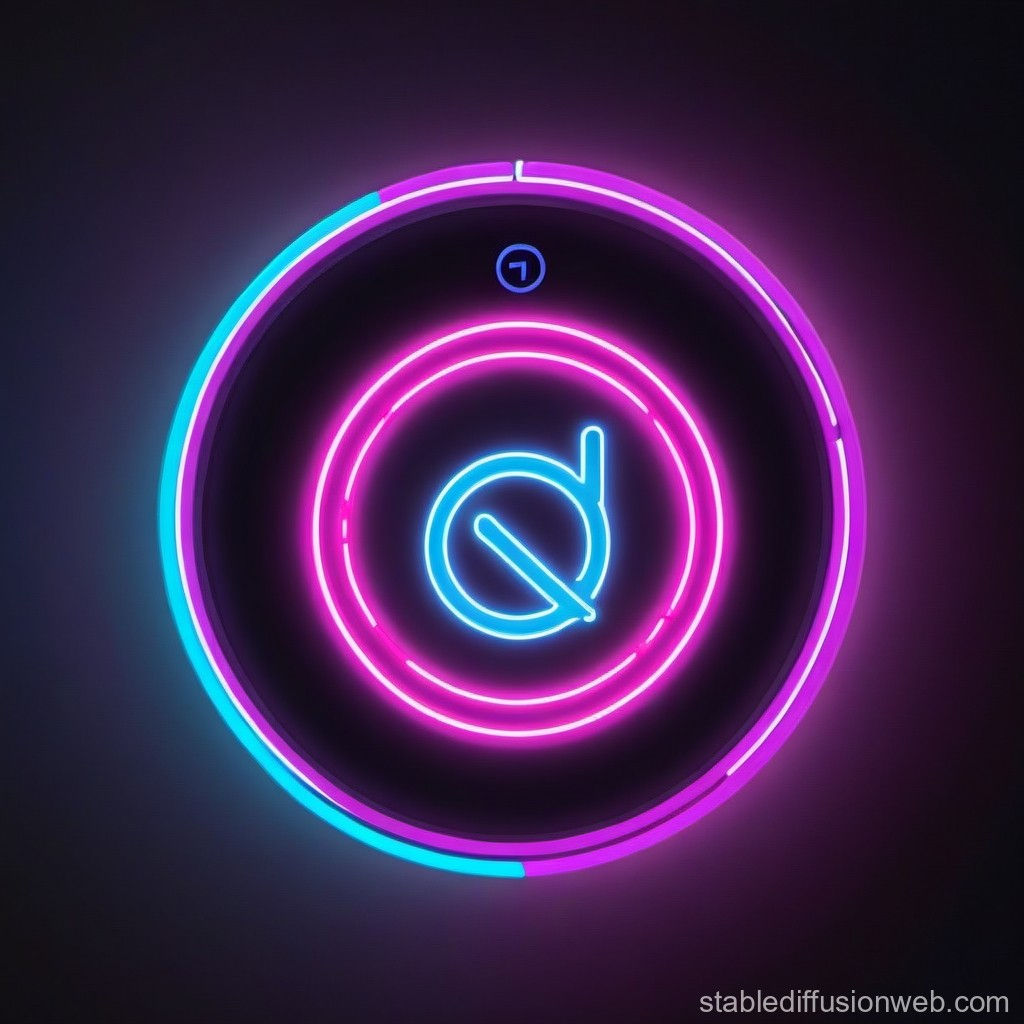Wallpaper #YGixGZMBSpphPi3-7Bg278 Neon Circle Logo with 18 and Discord Stable Diffusion Online