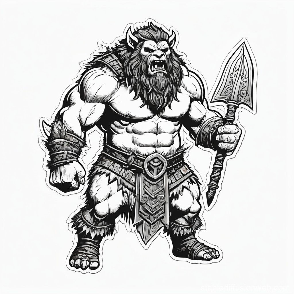 Wallpaper #Q50iZJcBkAG5jTCHv7Ar65 Bugbear Barbarian Coloring Page Stable Diffusion Online