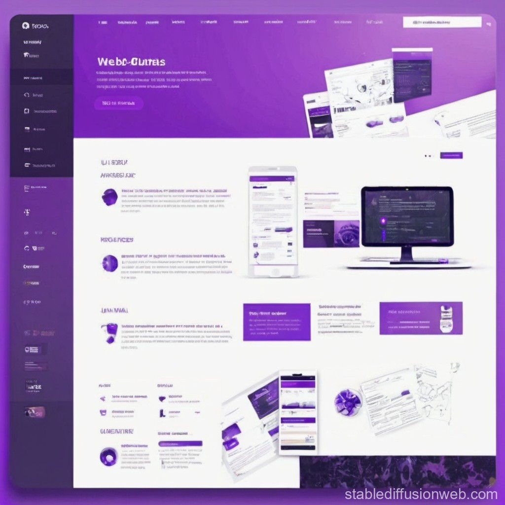 Wallpaper #dSaZmZcBNyflpn9rbIgg78 Purple Web Layout Ui Design Stable Diffusion Online