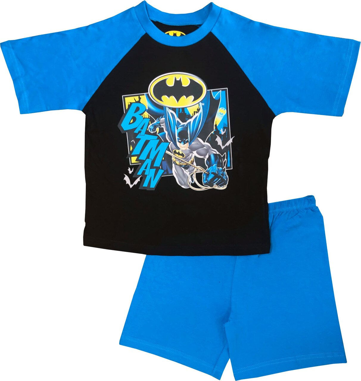 Wallpaper #FWeMC5MBSpphPi3-UNoE228 Boys Batman Short Pyjamas