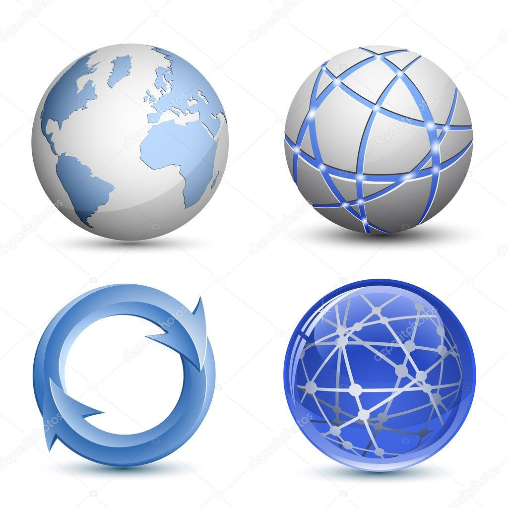 Wallpaper #BGcT6pIBSpphPi3-TUVE235 Abstract Globe Icons Set Stock Vector Frbird 6080646