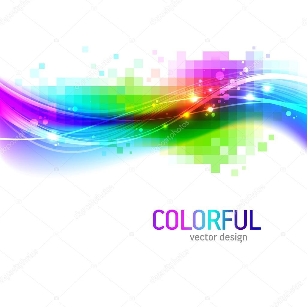 Wallpaper #pB06LZMBlOZrFDOk98_u290 Abstract Background with Colorful Wave Stock Vector Image by S E R G O