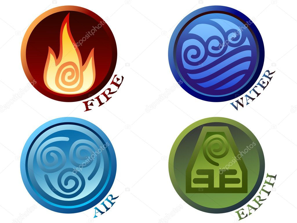 Wallpaper #MWff55IBSpphPi3-fDqn264 Symbols Four Elements of Nature Stock Vector by Acidburn 6378001