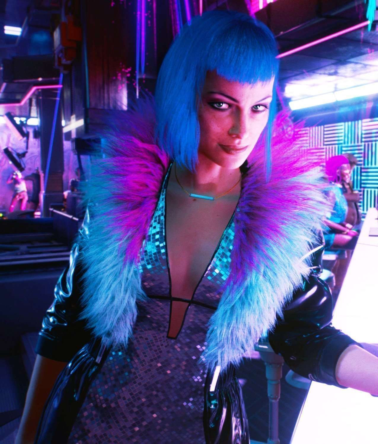 Wallpaper #FBlCBI8BtGB6xQ78h05_31 Cyberpunk 2077 Evelyn Parker Coat with Shawl Collar Jackets Creator