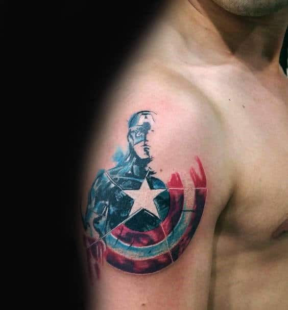 Wallpaper #P5zO4JIBZHQxiYarB7hG209 70 Cool Captain America Tattoo Designs for Men 2023 Guide