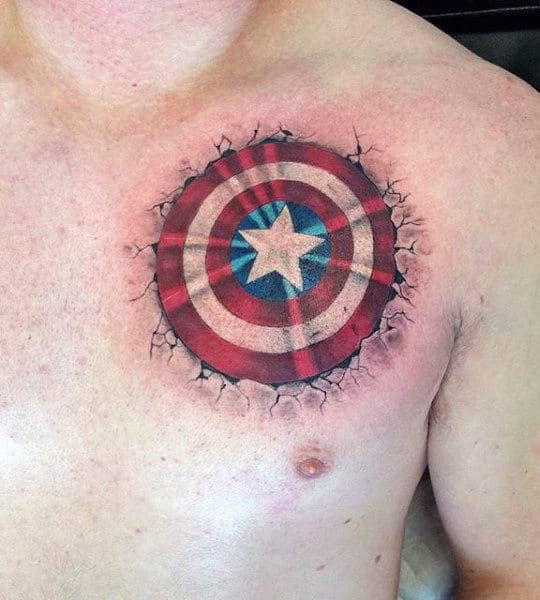 Wallpaper #P5zO4JIBZHQxiYarB7hG186 70 Cool Captain America Tattoo Designs for Men 2023 Guide