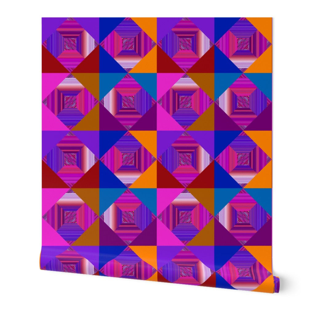 Wallpaper #BWi9HZMBSpphPi3-Uyf181 Custom Scale a Somewhat Retro Modern Wallpaper Spoonflower