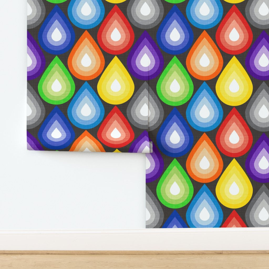 Wallpaper #65xZ4pIBZHQxiYar479_102 Minimalistic Rainbow Raindrops Wallpaper Spoonflower