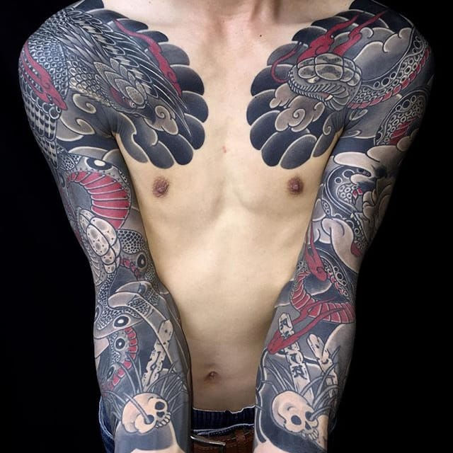 Wallpaper #51e89 Black and Red Mans Tattoo Sleeve Menstattoos Geometric Sleeve