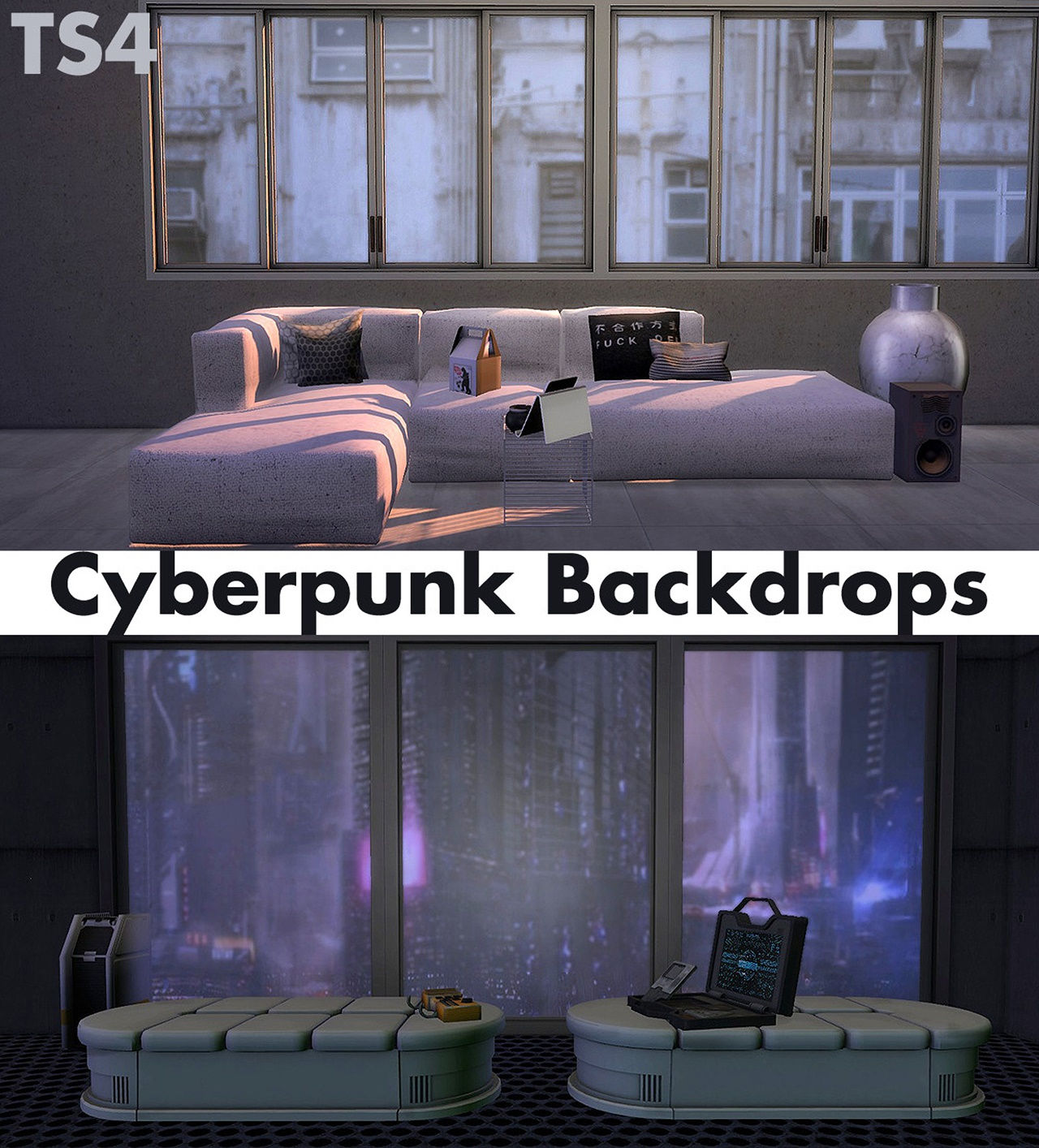 Wallpaper #TAAJ6o4BSdW8dNouXQ7G42 Cyberpunk Backdrops at Riekus13 Sims 4 Updates