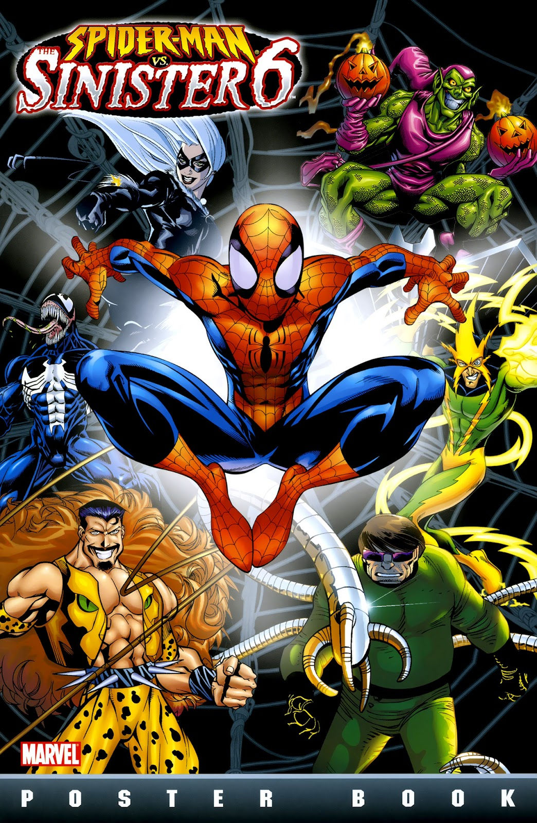 Wallpaper #ceb46 1920x1080 Spiderman vs Sinister Six Art Laptop Full HD 1080p HD 4K