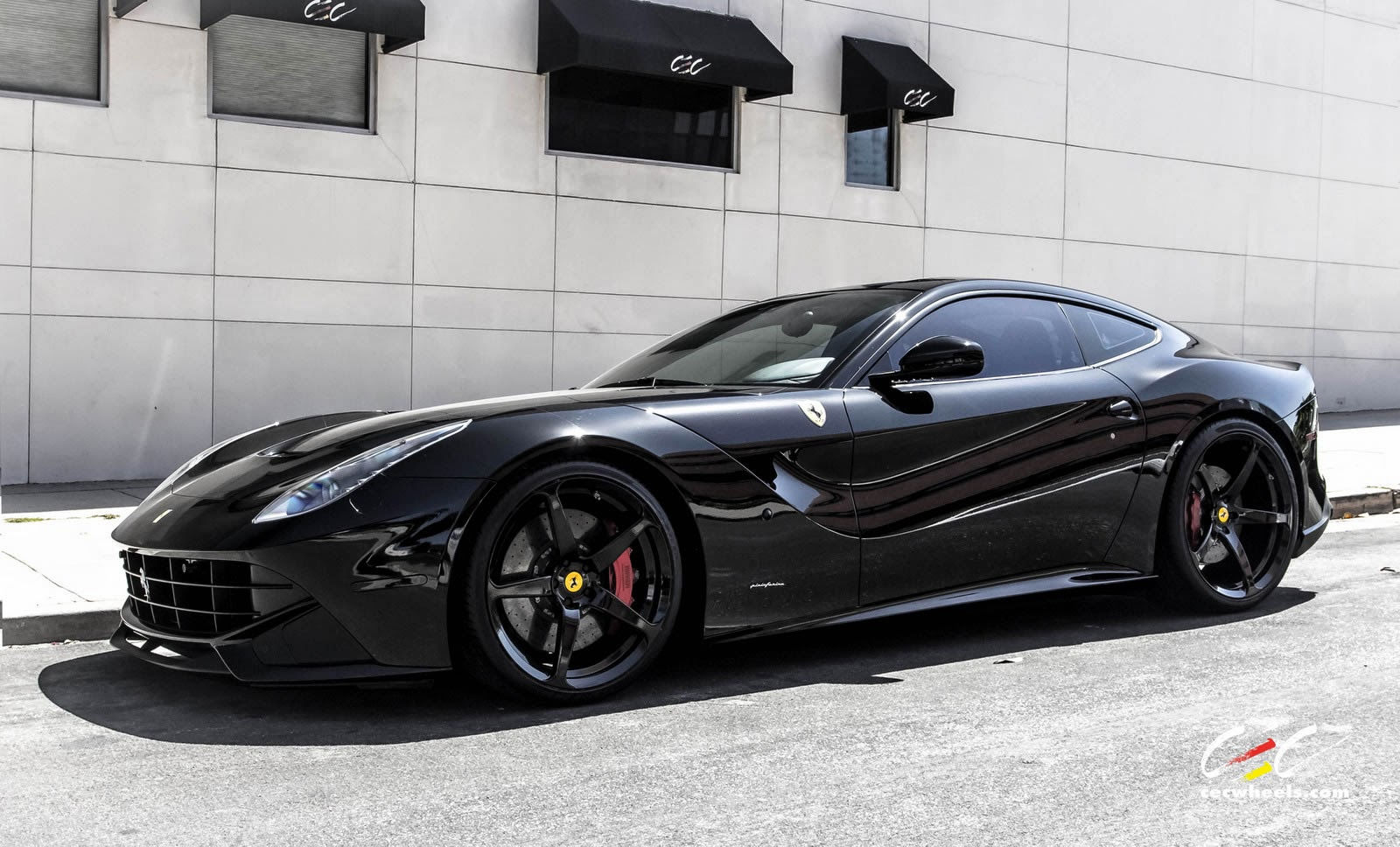 Wallpaper #uBncA48BtGB6xQ78REzQ20 Ferrari F12 on C884 Forged in Gloss Black Finish Cec Wheels