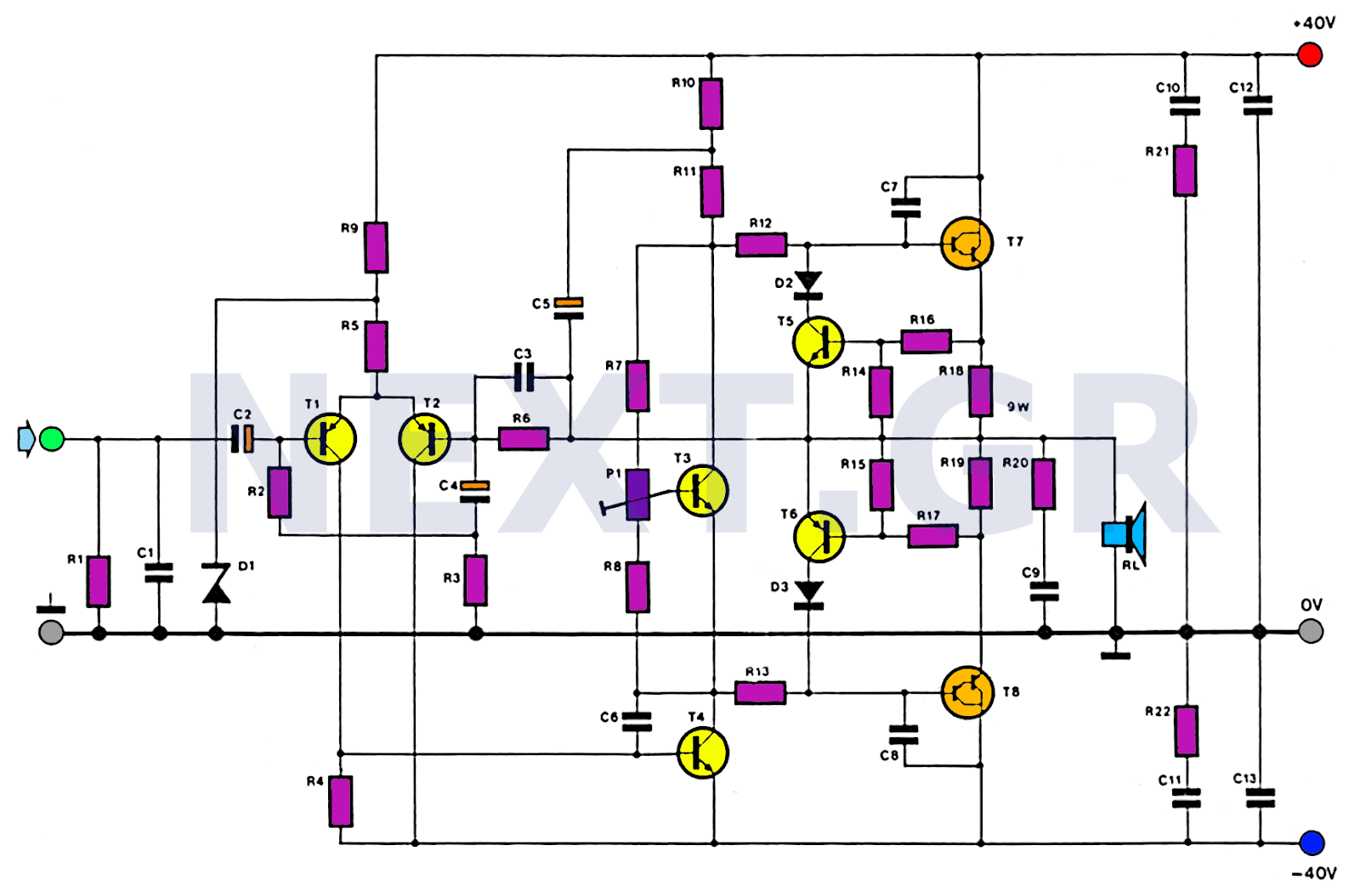 Wallpaper #0nfkJpMB-pgBXx60iKNz359 Simple Audio Amplifier Circuit Diagram