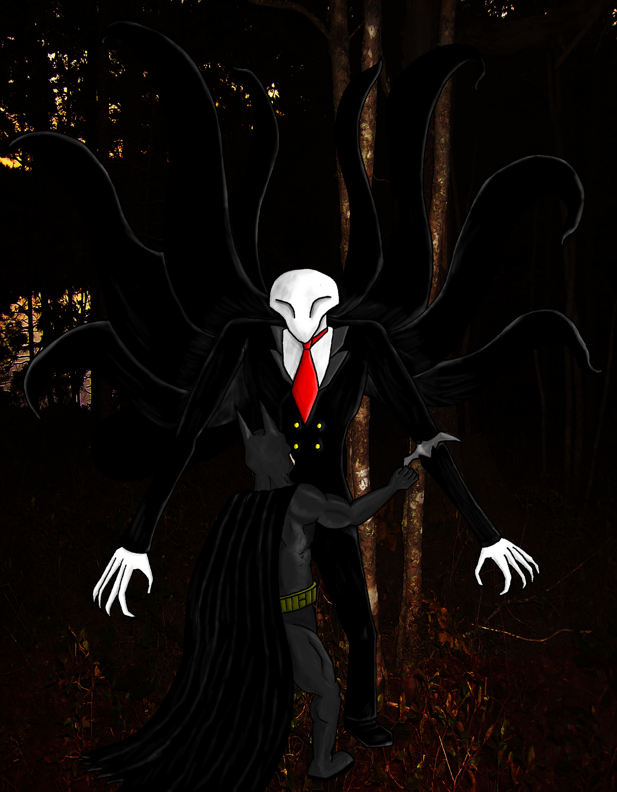Wallpaper #wEDgL5MBJhL2WPbaU77v252 Waffleafterhours Batman Versus Slender Man