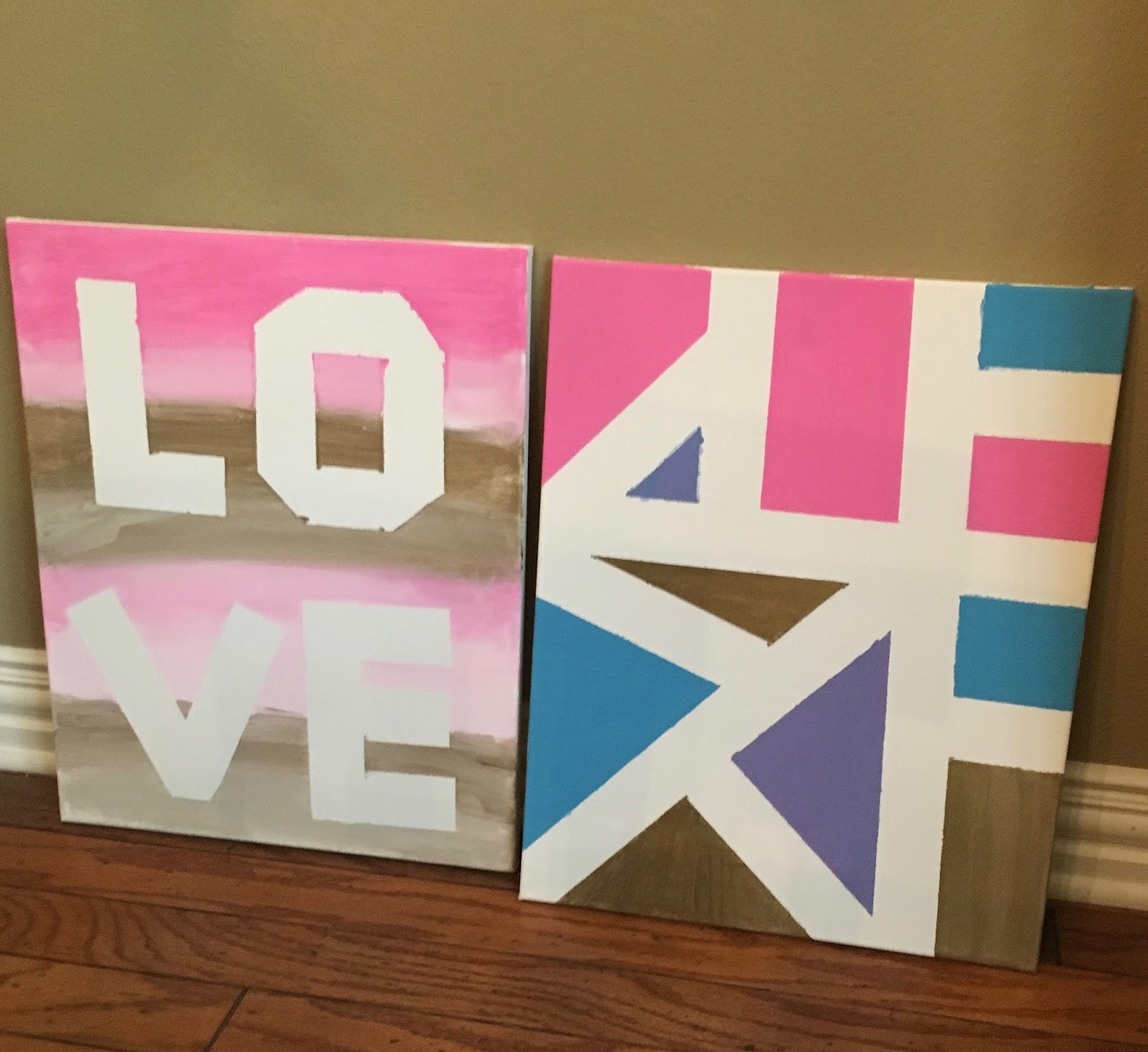 Wallpaper #AWeBD5MBSpphPi3-L-95251 Crafty Texas Girls Diy Abstract Art Using Tape Paint a Canvas