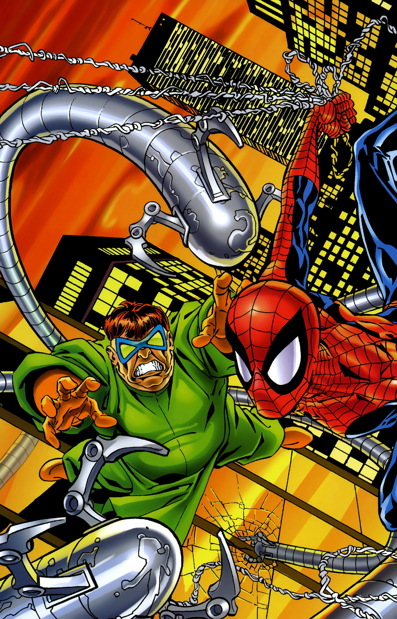 Wallpaper #ceb46 1920x1080 Spiderman vs Sinister Six Art Laptop Full HD 1080p HD 4K