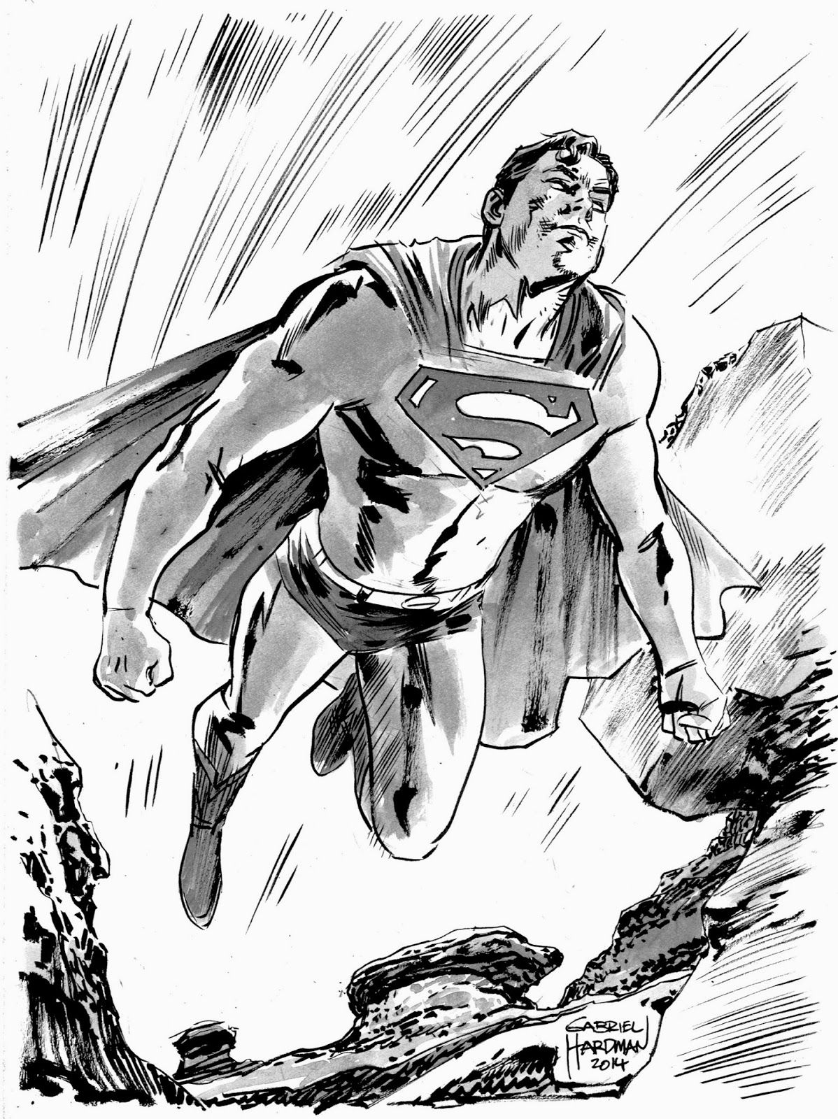 Wallpaper #8RlXO48BtGB6xQ78eK_654 Gabriel Hardman Superman Sketch Eccc 2014