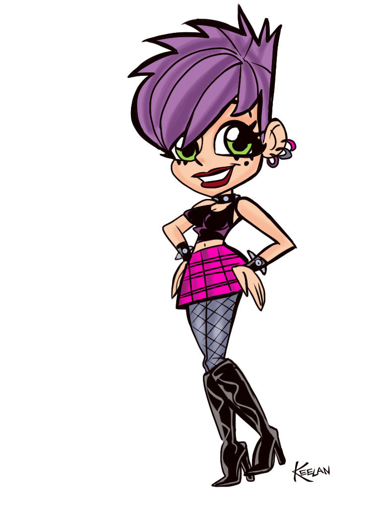 Wallpaper #59e9f Cartoon Punk Rock Hair 12381474 Vector Art at Vecteezy