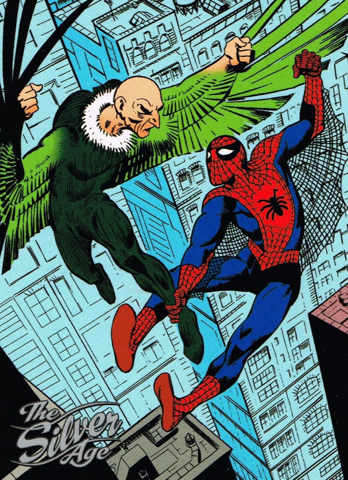 Wallpaper #qup_VZMBlwTYPL18wg1O178 Capns Comics Spider Man vs the Vulture by Steve Ditko and Jim Steranko