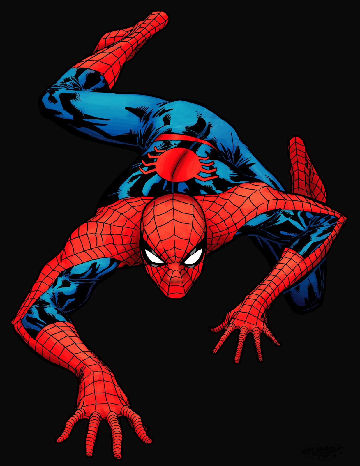 Wallpaper #MmhtGpMBSpphPi3-Uxyl18 Martycatherine Assignment 5 Colored Line Art Spiderman