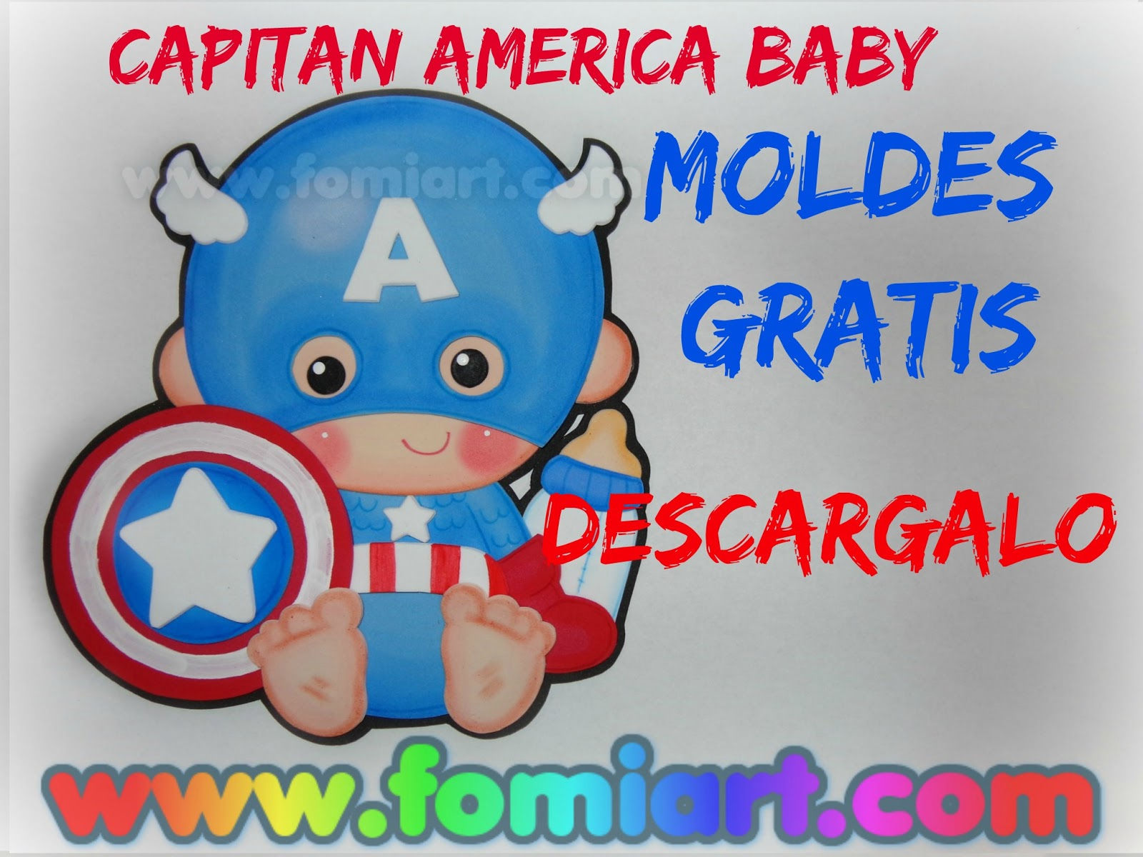 Wallpaper #vWejCpMBSpphPi3-YtUY46 Moldes Gratis Capitan America Baby