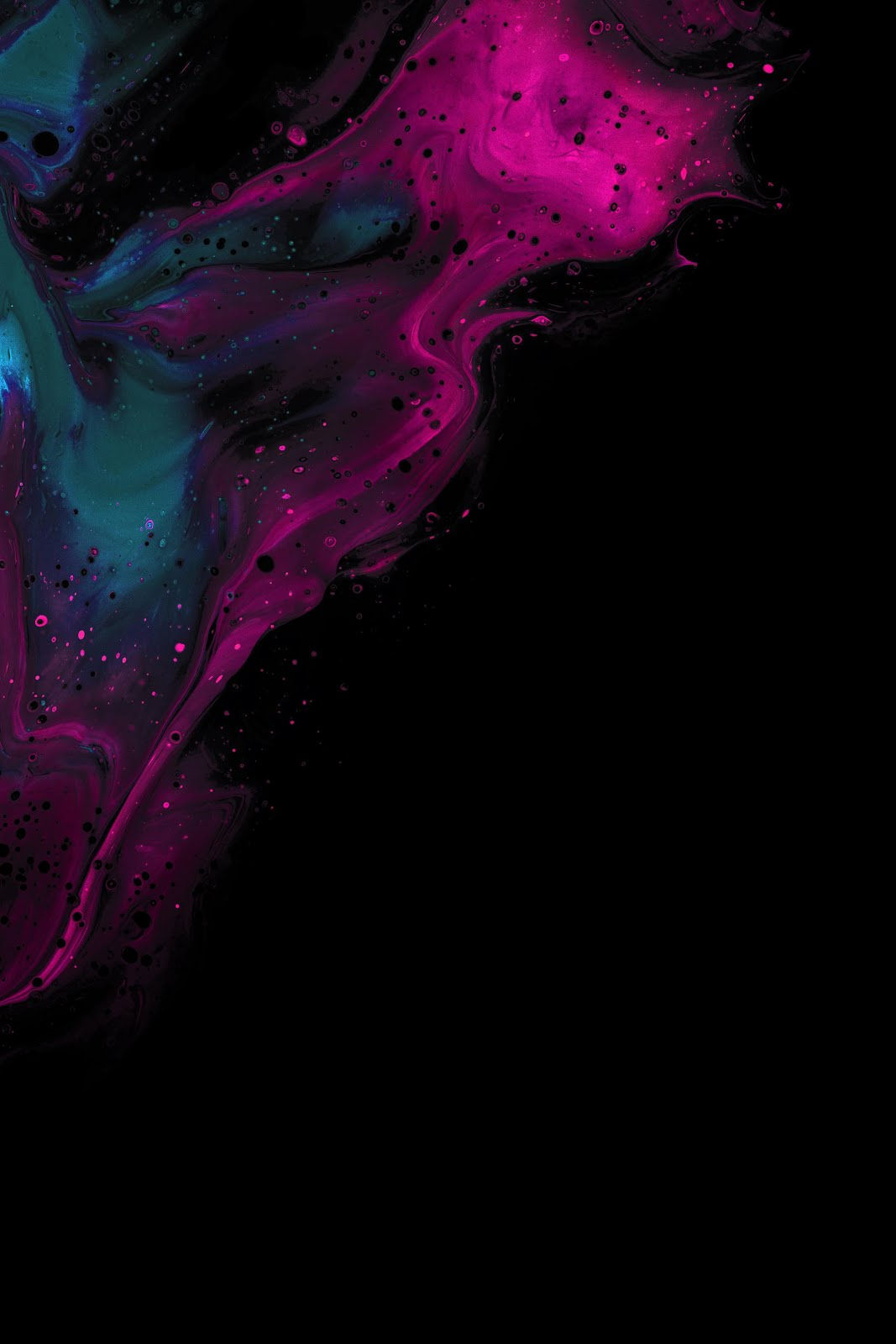 Wallpaper #676fa Dark Purple Turquoise Paint Stains Mixing Liquid 4K HD Turquoise