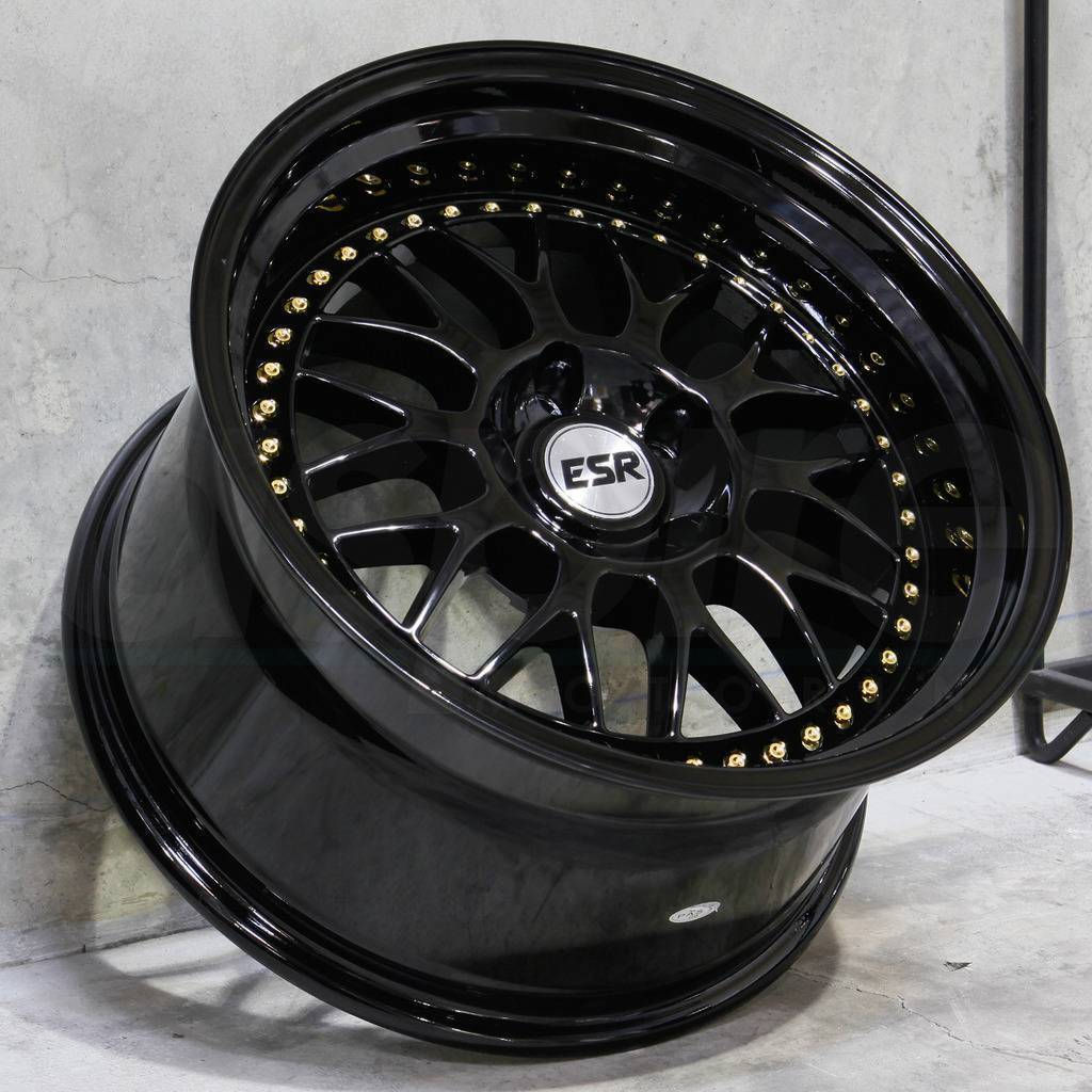 Wallpaper #Ih1TLZMBlOZrFDOkhdCF20 18x9518x105 Esr Sr01 Sr1 5x120 2222 Gloss Black Wheels Rims Set4