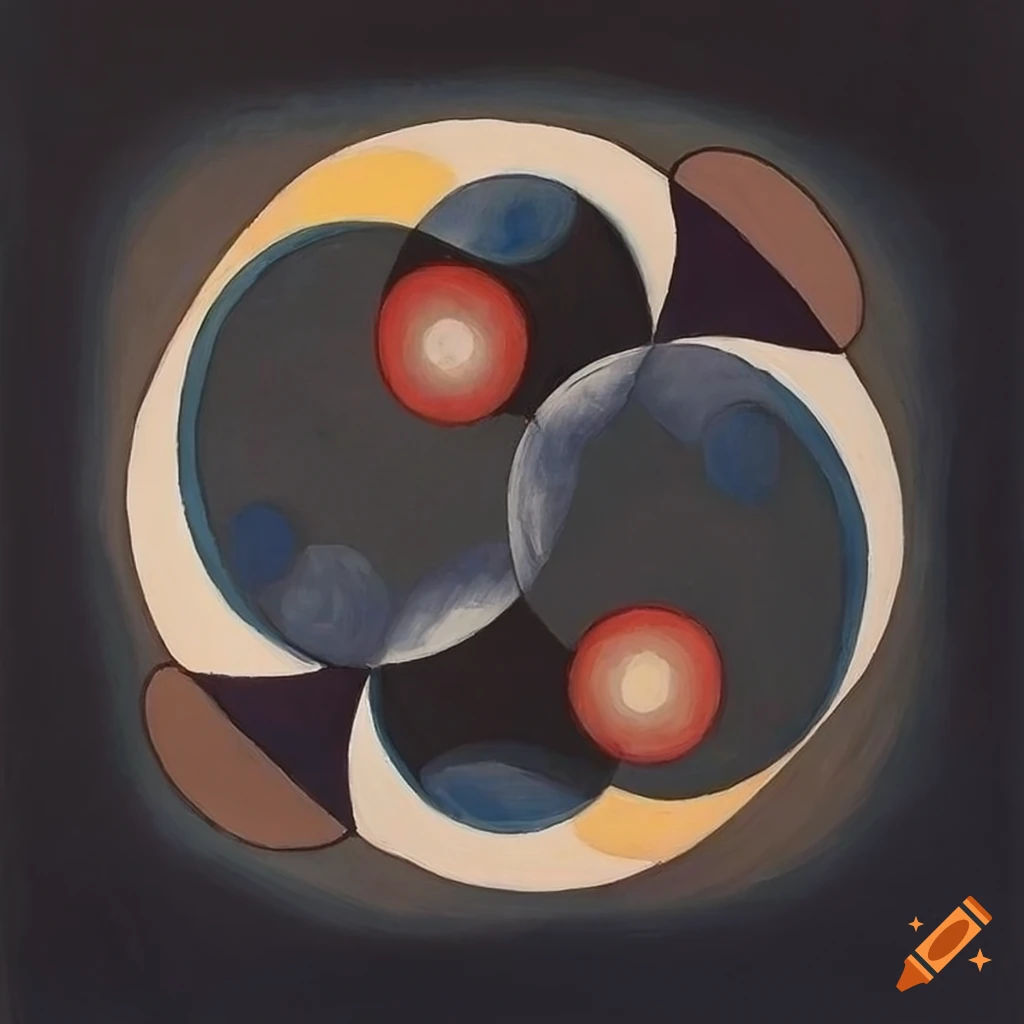 Wallpaper #cW2IapcBycdYOYFTHHEX110 Geometrical Abstract Art Inspired by Hilma Af Klint and Wassily