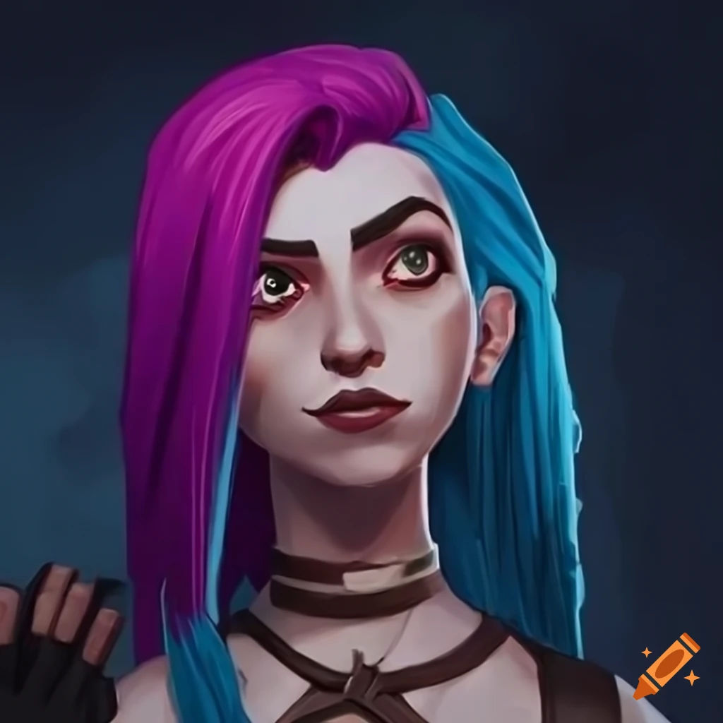 Wallpaper #XmdMB5MBSpphPi3-rMV276 Jinx Arcane on Craiyon