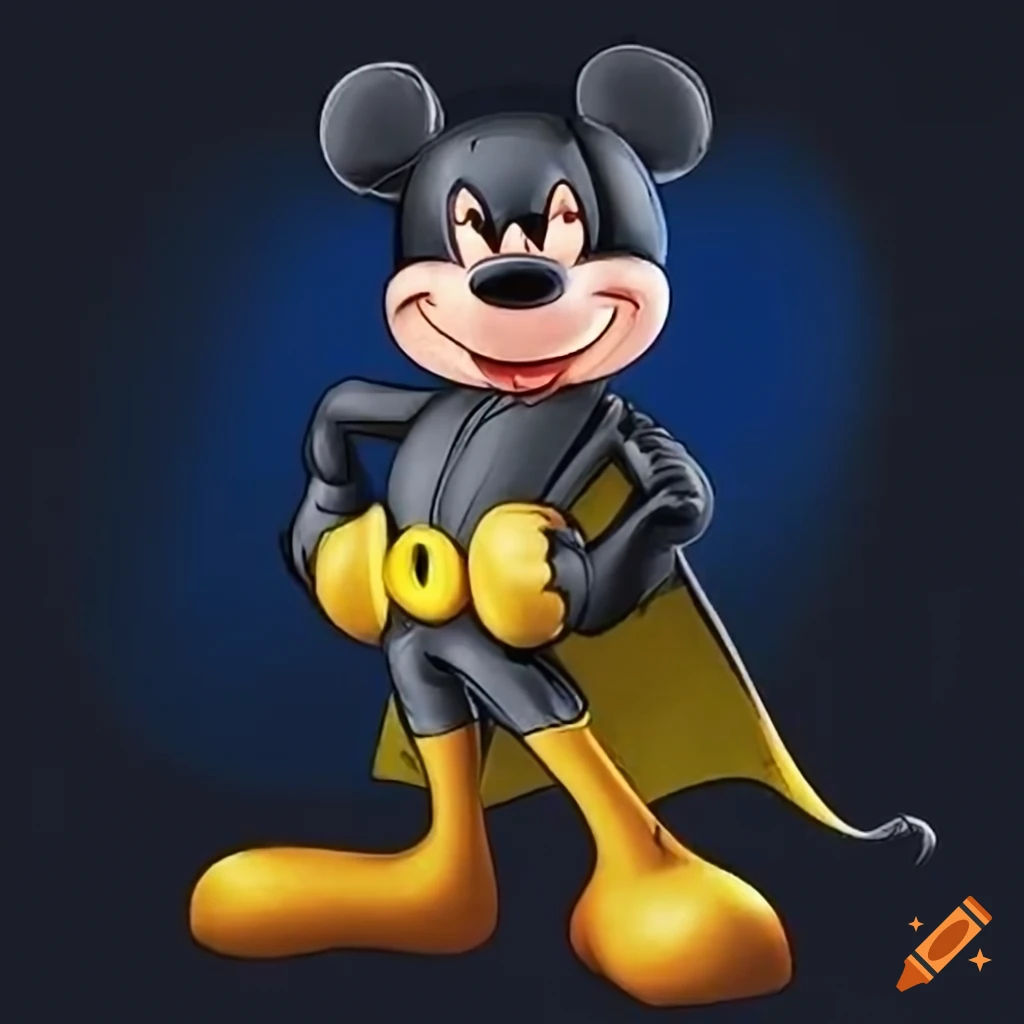 Wallpaper #486qJZMB71dOy6JZNxSF165 Image of Mickey Mouse as Batman on Craiyon