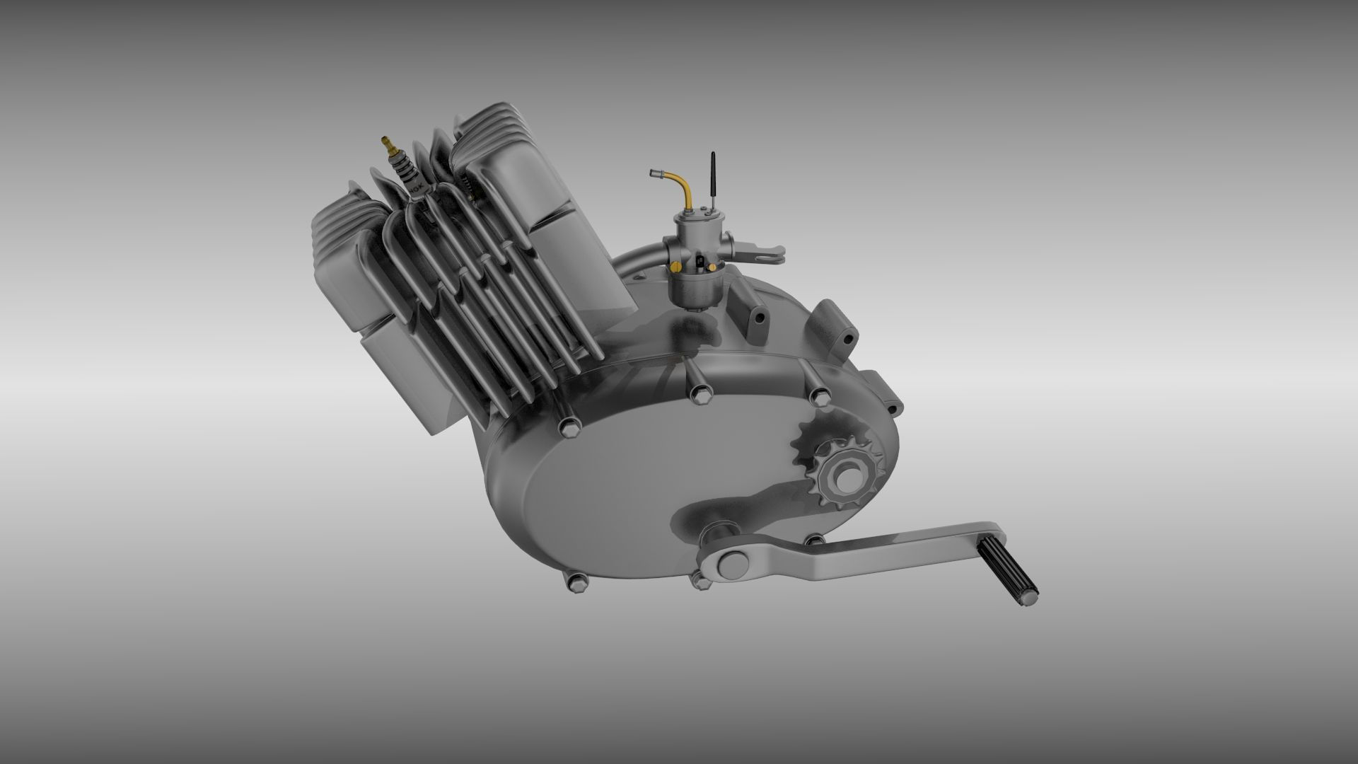 Wallpaper #aWiKHZMBSpphPi3-eiZl25 Two Stroke Moped Motorcycle Engine 3D Model 60 Obj Fbx Blend Free3d