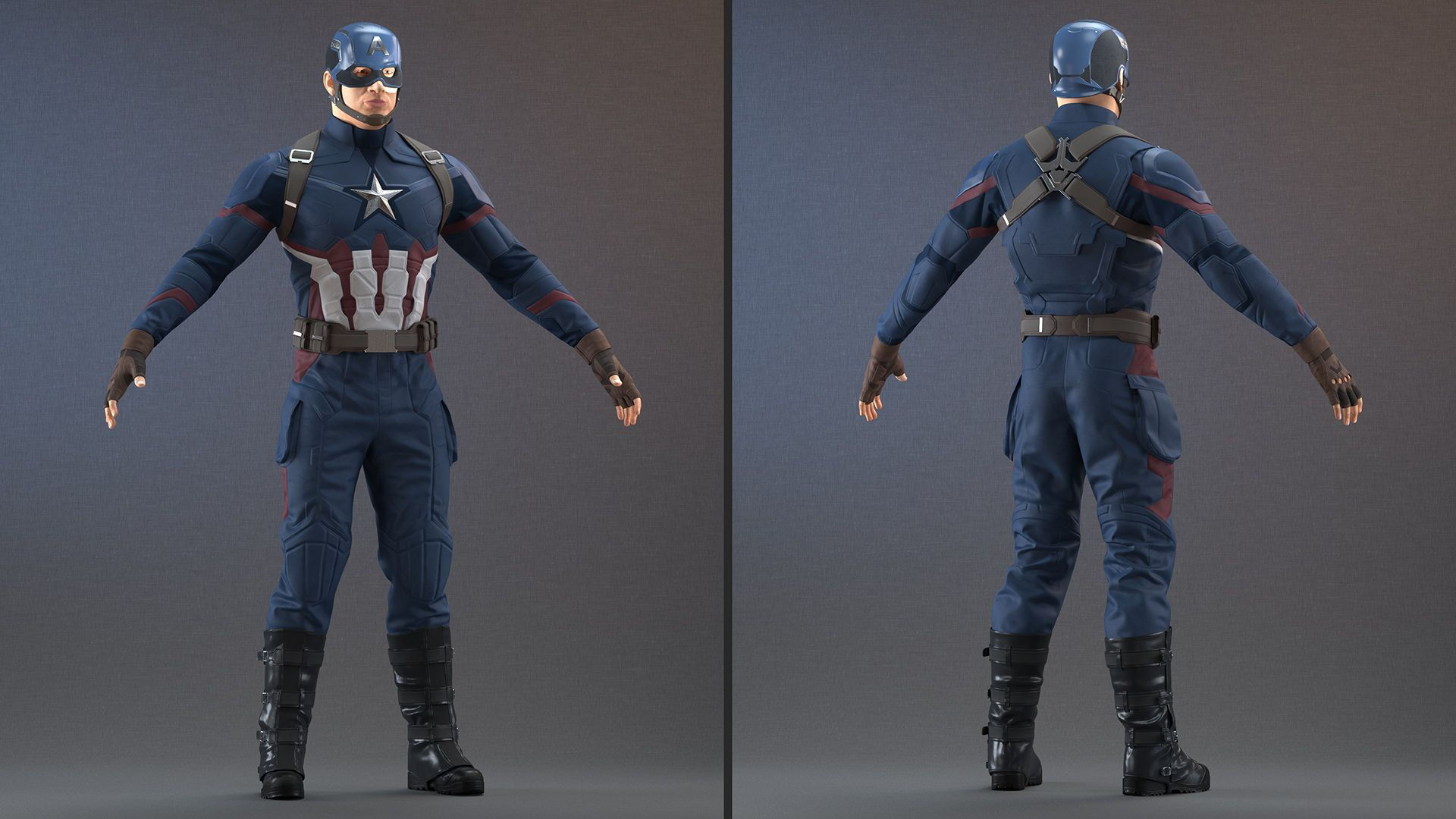 Wallpaper #oRxmQZMB8JfcLg2JM_fg203 Captain America Character 3D Model 149 Gltf Obj Ma Max Upk
