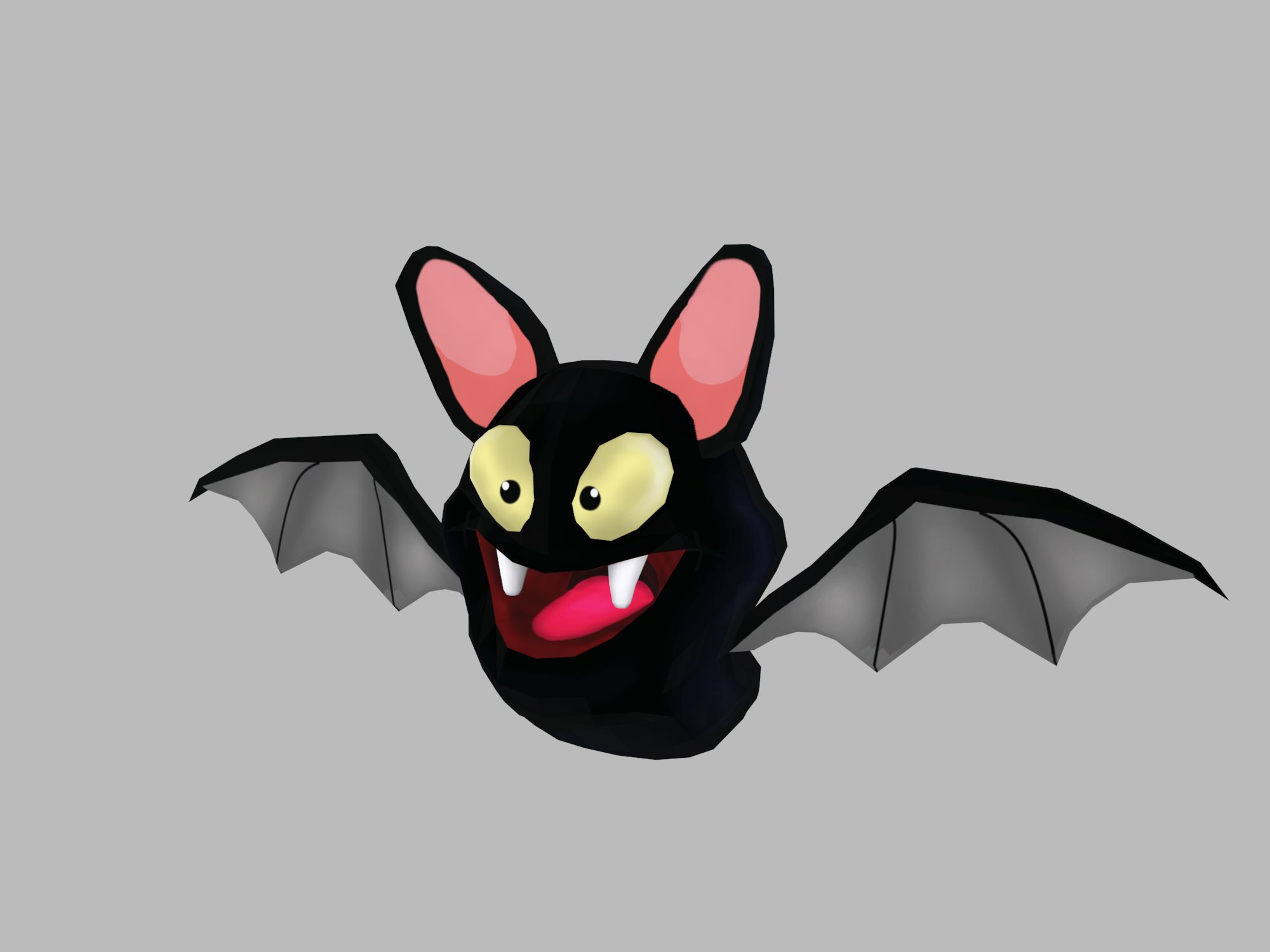 Wallpaper #a1jtM5MBzN9vxX34kzpe243 Cartoon Bat Rigged and Animated 3D Model 16 3ds Fbx Obj Stl Max