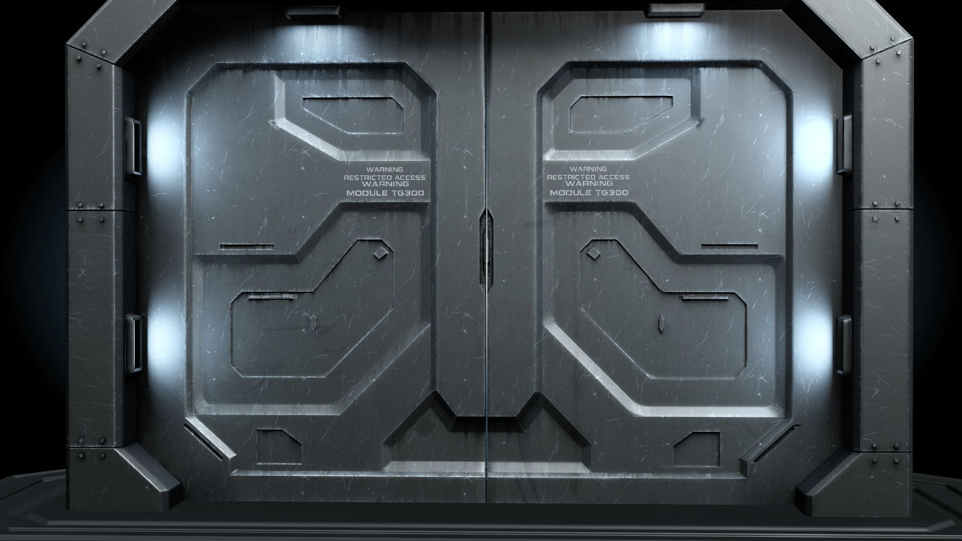 Wallpaper #NWegBpMBSpphPi3-J8JF307 Puerta De Puerta Sci Fi Modelo 3D 99 Obj Unknown Free3d