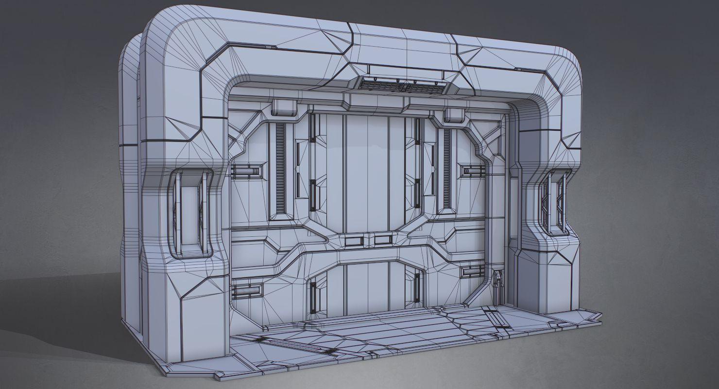Wallpaper #NWegBpMBSpphPi3-J8JF270 Sci Fi Gate Door Game Ready Pbr 3D Model 69 Fbx Max Gltf Obj Ma