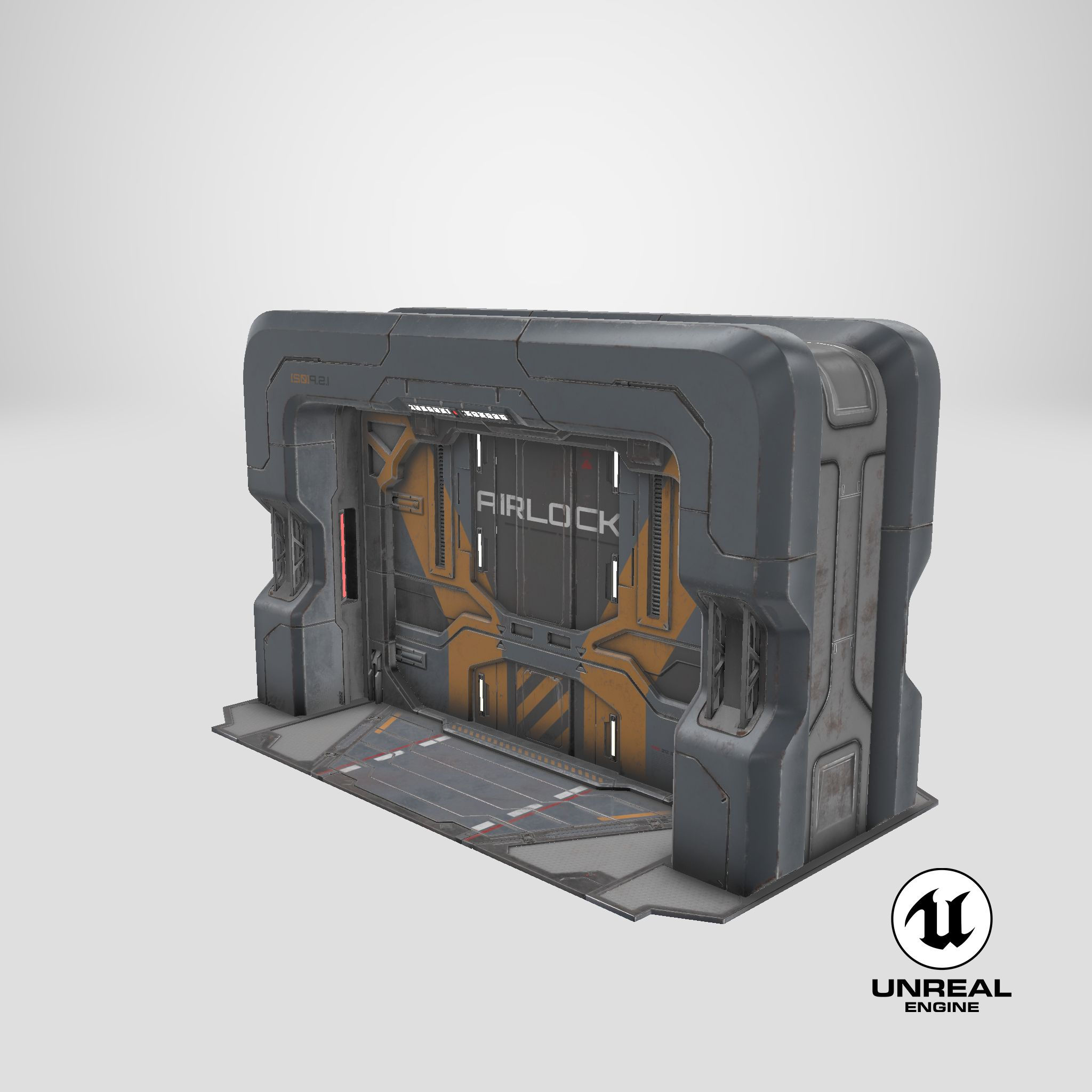 Wallpaper #NWegBpMBSpphPi3-J8JF340 Sci Fi Gate Door Game Ready Pbr 3D Model 69 Fbx Max Gltf Obj Ma