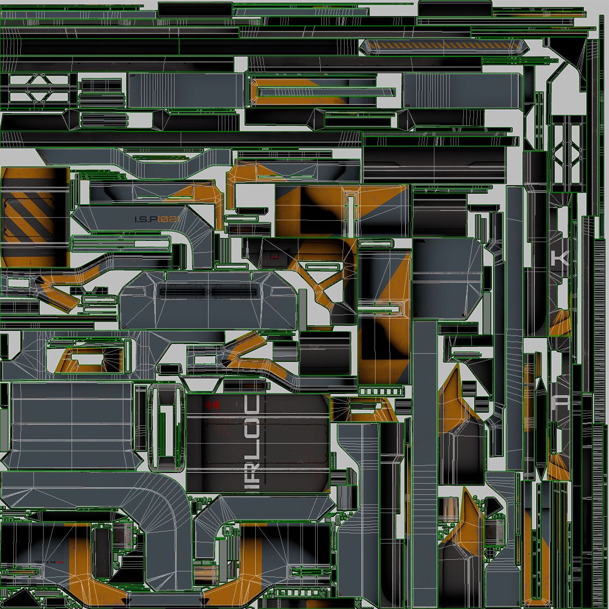 Wallpaper #NWegBpMBSpphPi3-J8JF350 Sci Fi Gate Door Game Ready Pbr 3D Model 69 Fbx Max Gltf Obj Ma