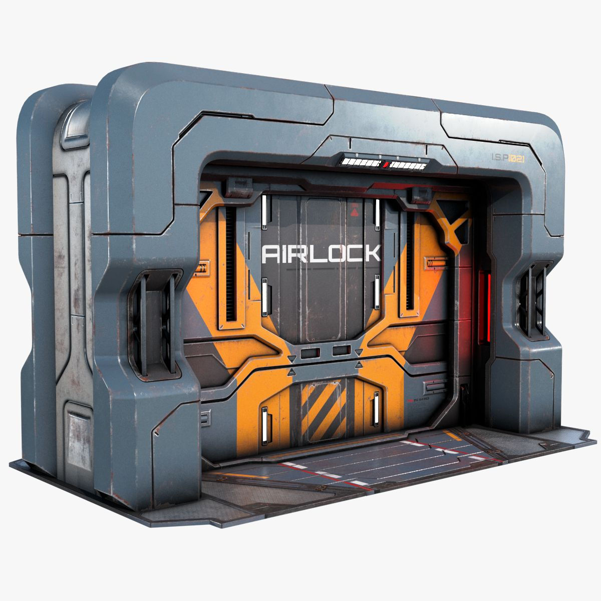 Wallpaper #NWegBpMBSpphPi3-J8JF104 Sci Fi Gate Door Game Ready Pbr 3D Model 69 Fbx Max Gltf Obj Ma