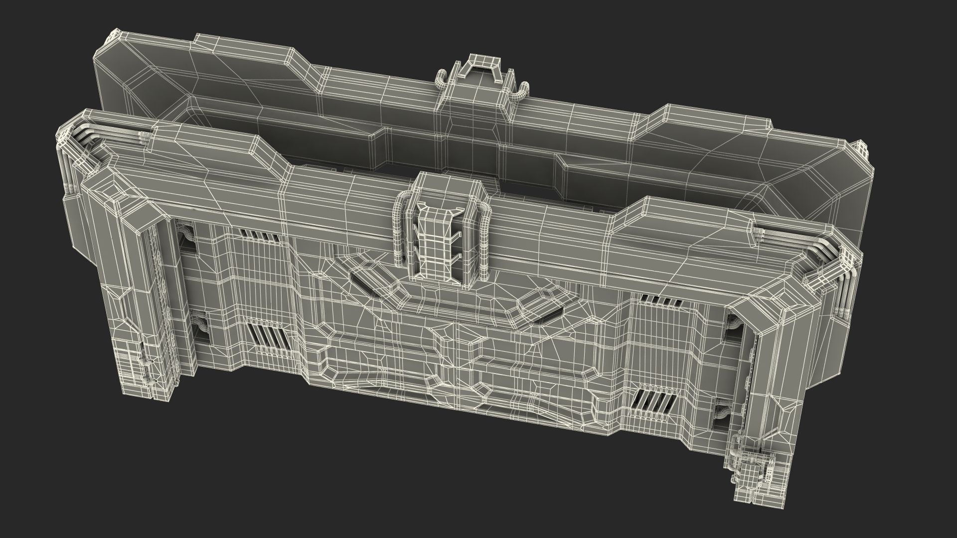 Wallpaper #NWegBpMBSpphPi3-J8JF74 Sci Fi Reinforced Sliding Gate 3D Model 69 3ds Blend C4d Fbx