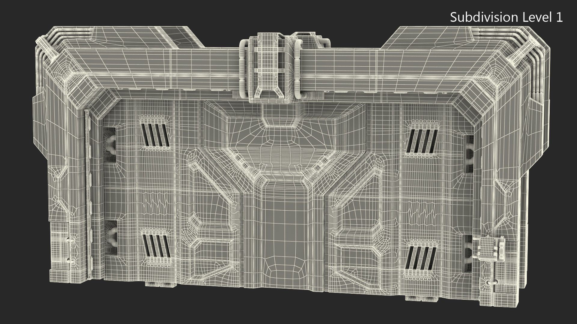 Wallpaper #NWegBpMBSpphPi3-J8JF197 Sci Fi Reinforced Sliding Gate 3D Model 69 3ds Blend C4d Fbx